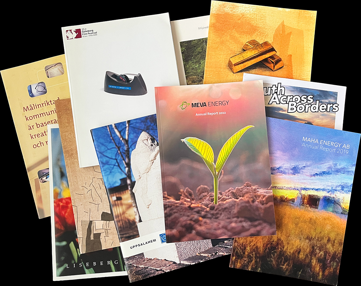 company presentaions and annual reports, etc.